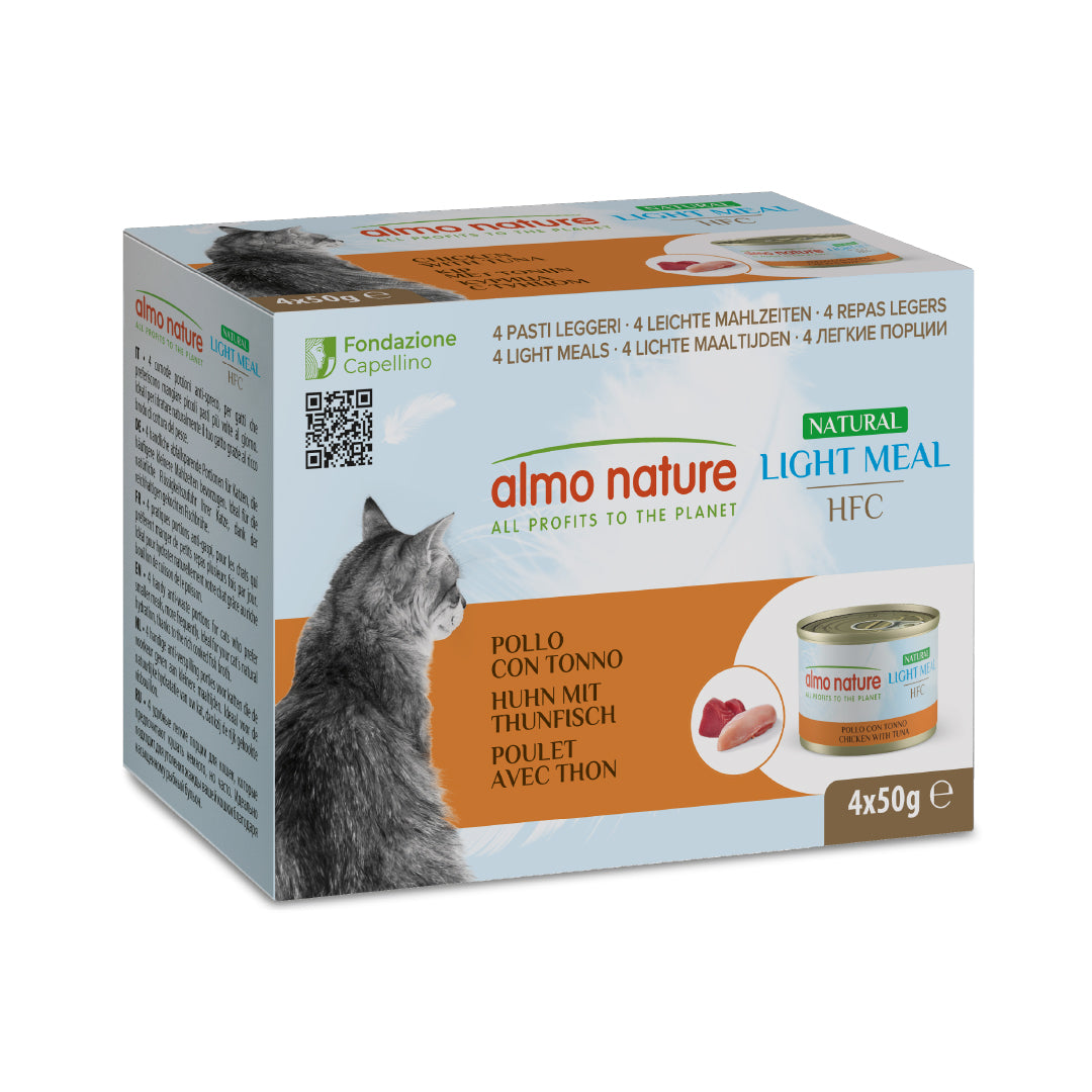 Almo Nature HFC Natural Light Meal Pollo e Tonno 4x50g Almo Nature HFC Natural Light Meal Pollo e Tonno 4x50g